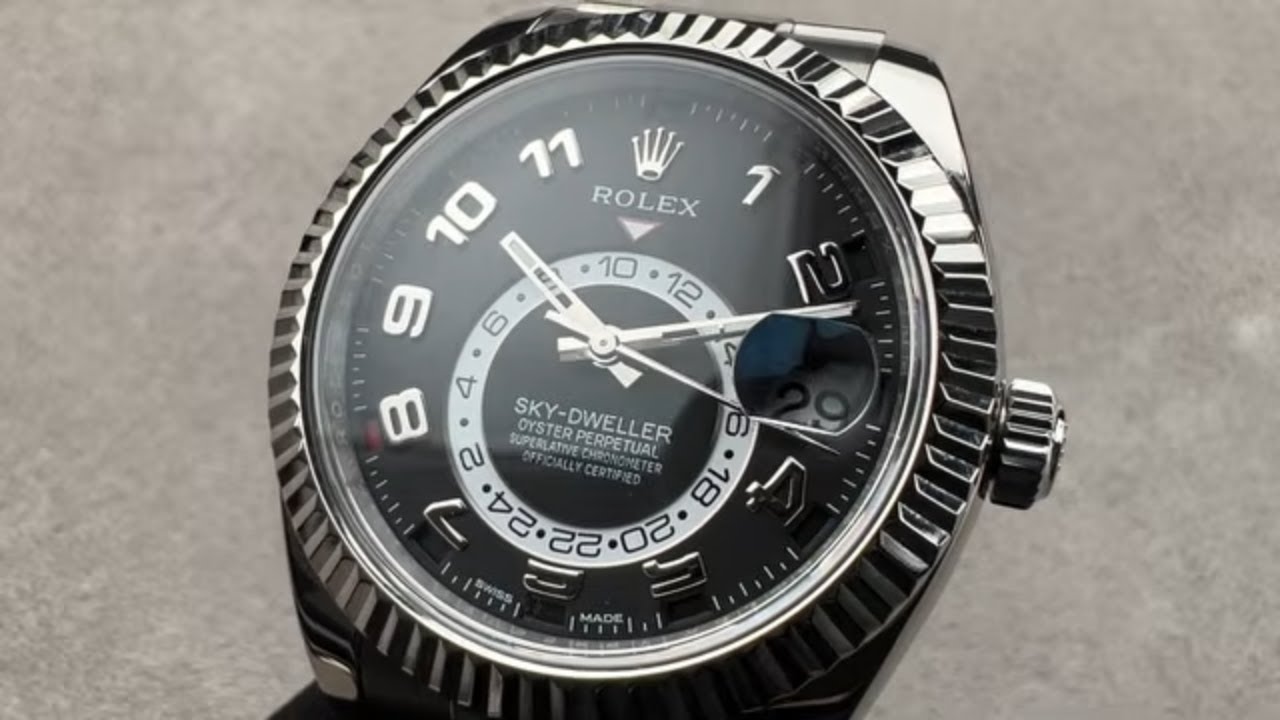 Обзор сертифицированных подержанных часов Rolex Sky-Dweller (GMT + годовой календарь) 326939-0002.