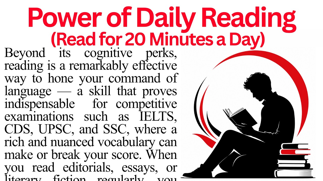Read for 20 Minutes Daily | Benefits of Reading | Reading Practice | Reading Comprehension Passage