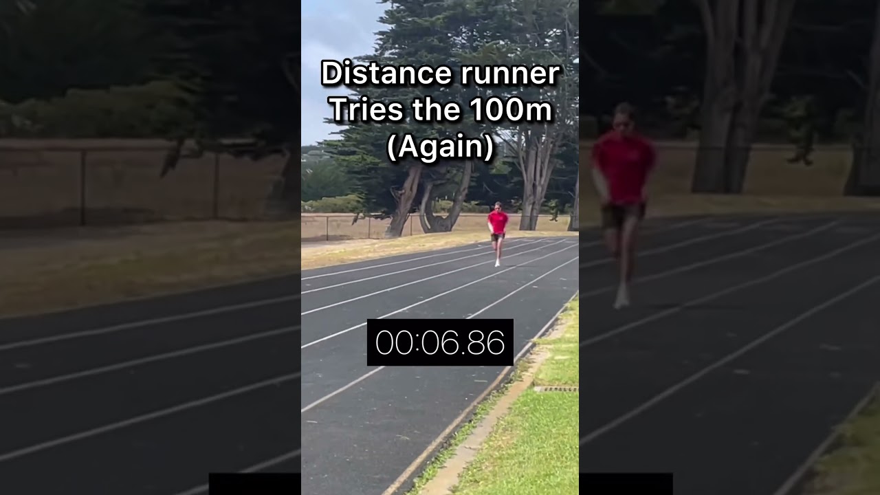 Distance Runner attempts the 100m #crosscountryrunning #trackandfield #shorts #sprint