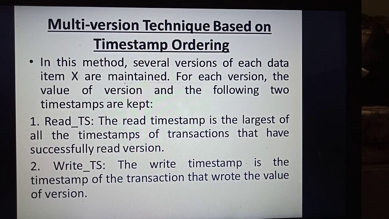 Multiversion Concurrency Control