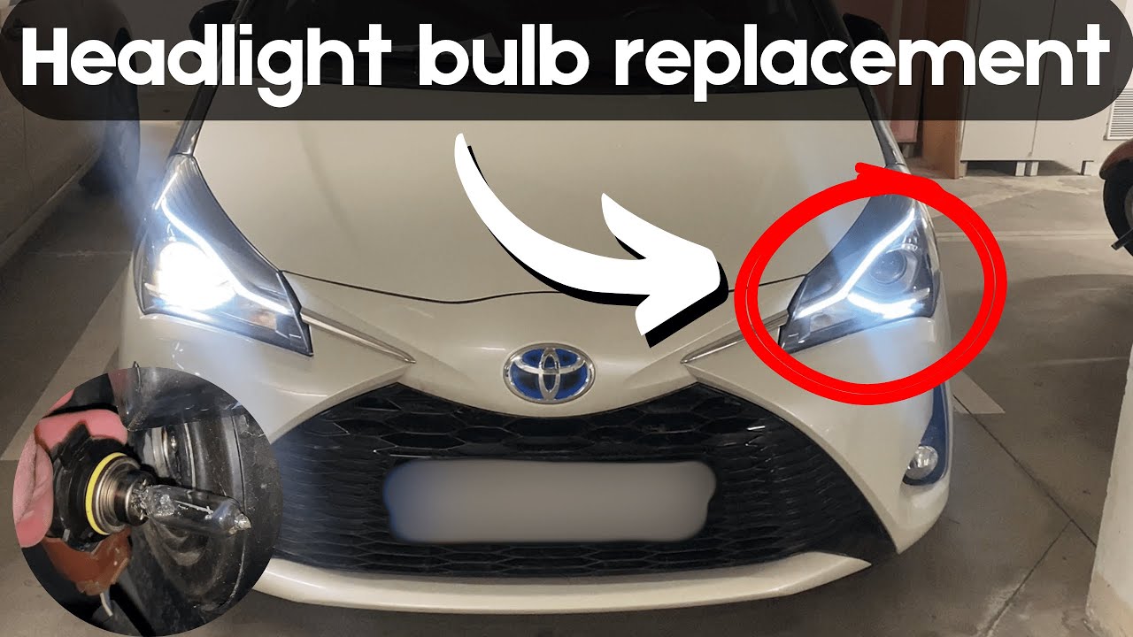 How to Change Headlight Bulb on Toyota Yaris 2017,2018,2019