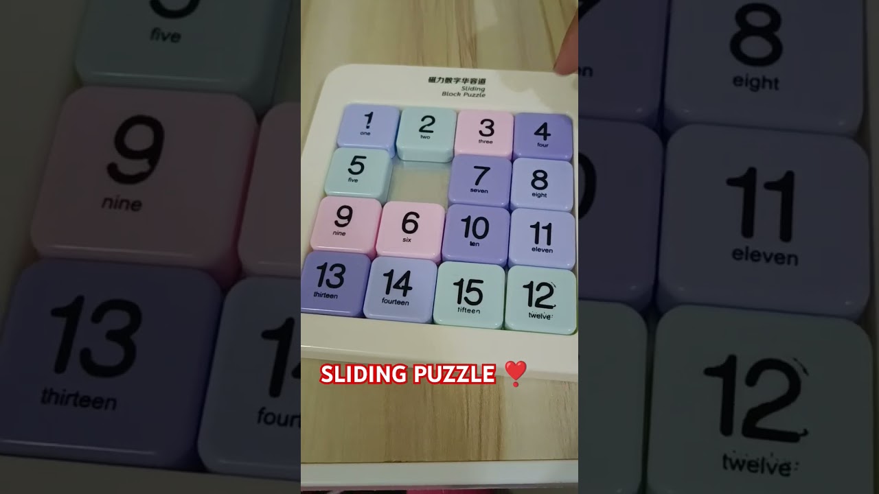 LETS PLAY SLIDING PUZZLE NUMBER #fypシ゚ #youtubeshorts #asmr