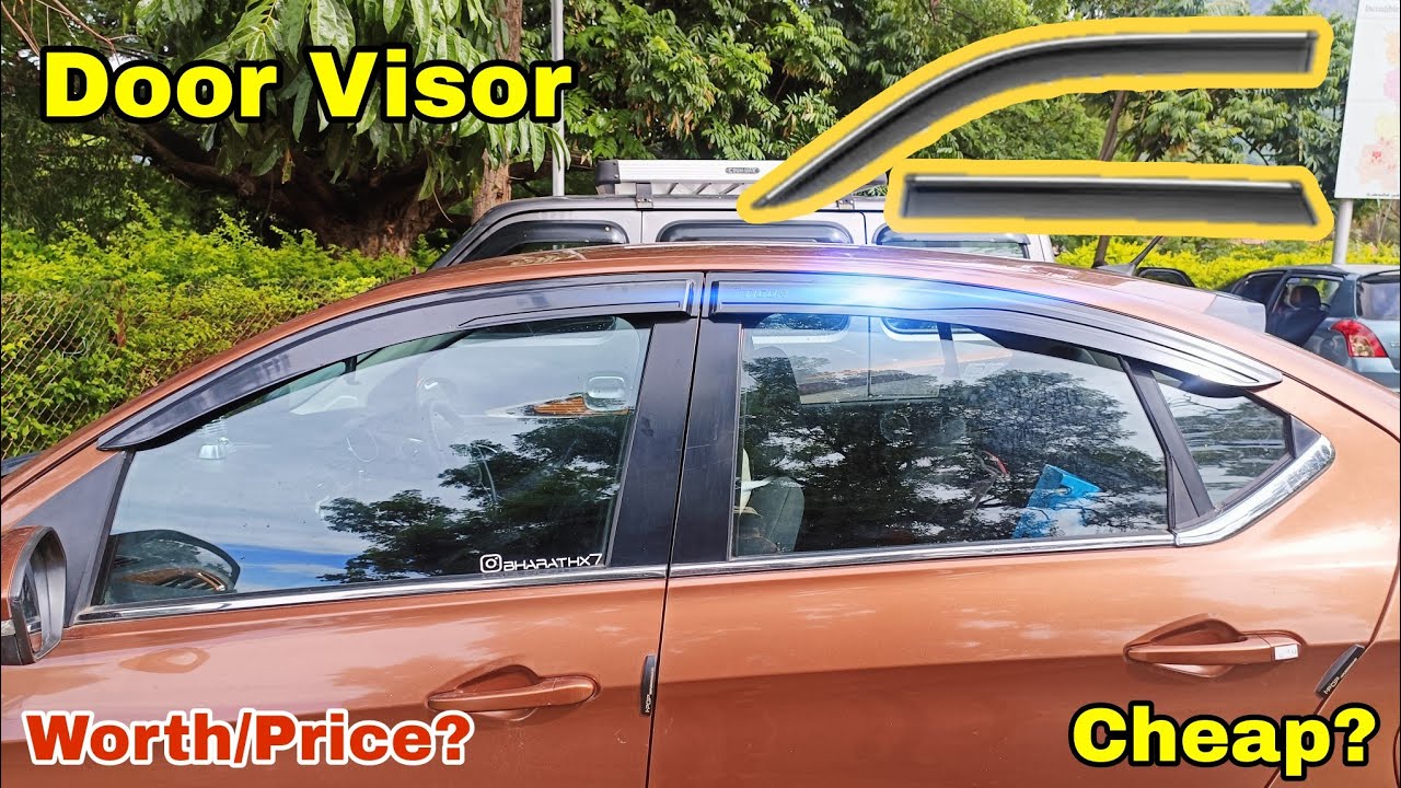 How to install Car Door Visor | Rain visor | Tata Tigor