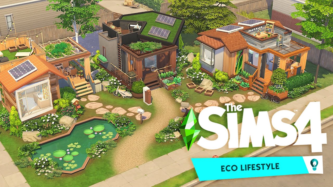 ECO TINY HOUSE COMMUNITY 💚 | The Sims 4: Eco Lifestyle Speed Build