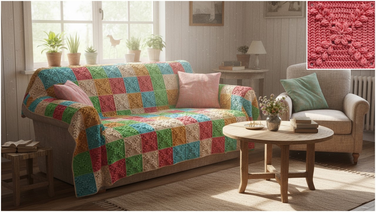 Beauty! Nobody has ever crocheted this granny square. Crochet.