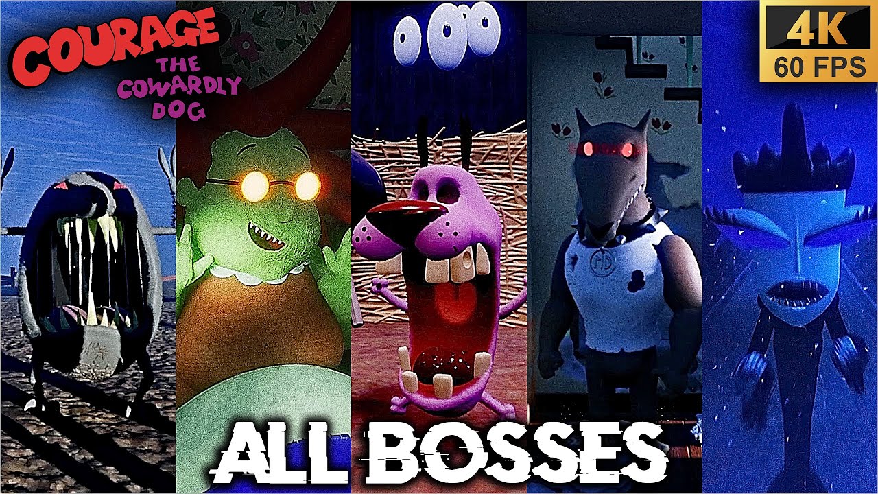 Courage The Cowardly Dog Game PS5 - All MONSTERS & BOSSES + Ending (4K60fps)