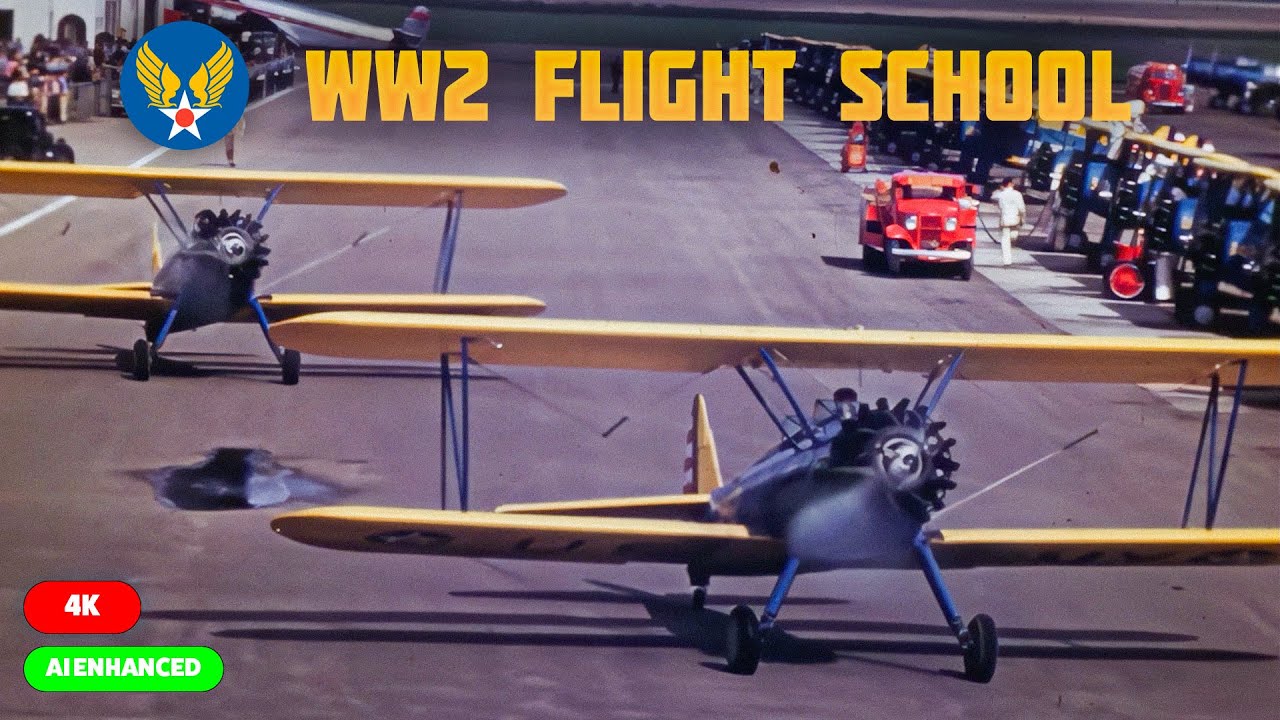 WW2 Enhanced Footage, Pilot Training | Documentary #wwii #aviation #airforce #history