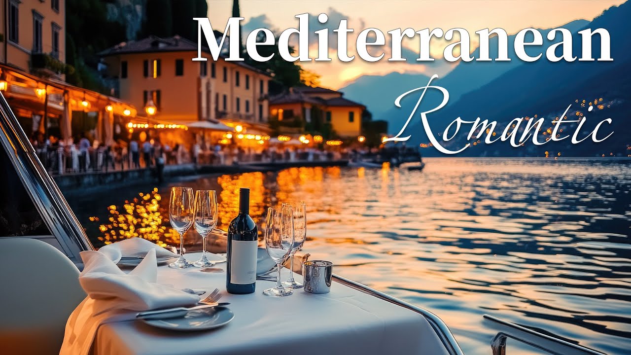 🇮🇹 Italian Sunset Romance 🎶 Soothing Guitar & Mediterranean Sea Views