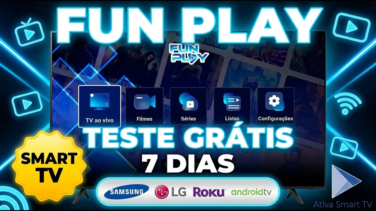 🥈 Fun Play ┃ Como Usar na Samsung, LG, Roku e Android TV