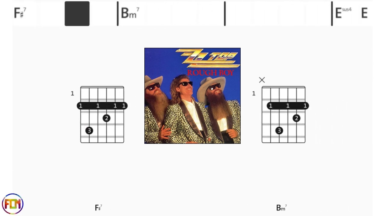 ZZ TOP Rough Boy  FCN GUITAR CHORDS & LYRICS