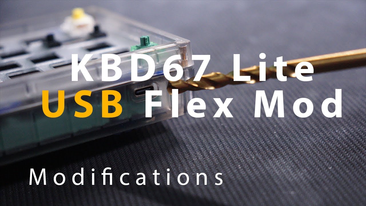 KBD67 Lite - USB Flex Mod!! / ケース削っちゃおう