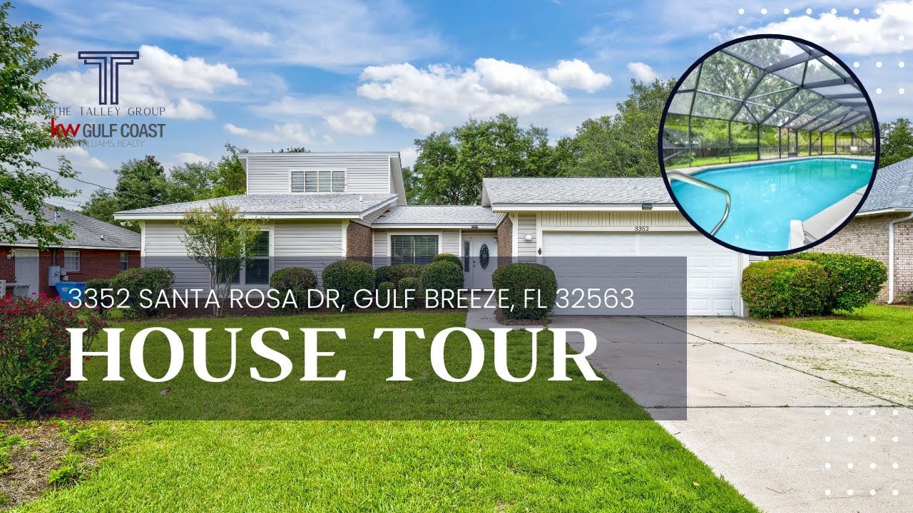 4 Bedrooms Home in Gulf Breeze with Swimming Pool | Home Tour | 3352 Santa Rosa Dr