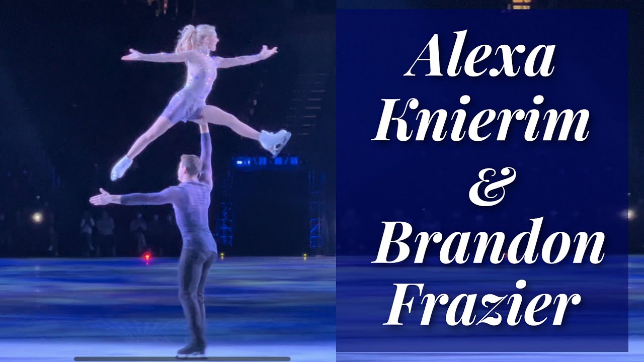 Alexa Knierim and Brandon Frazier performing in New York UBS Arena Stars on Ice May 1, 2022