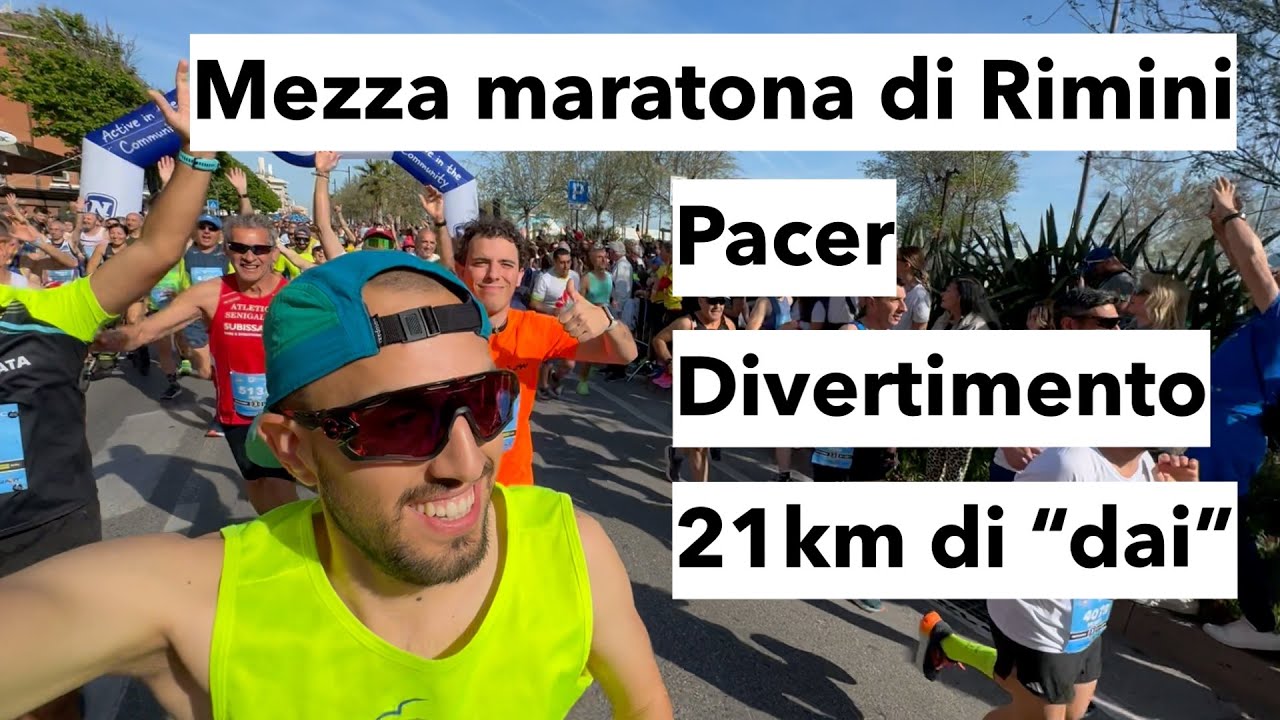 Mezza maratona di Rimini - Vlog da pacer ad un amico