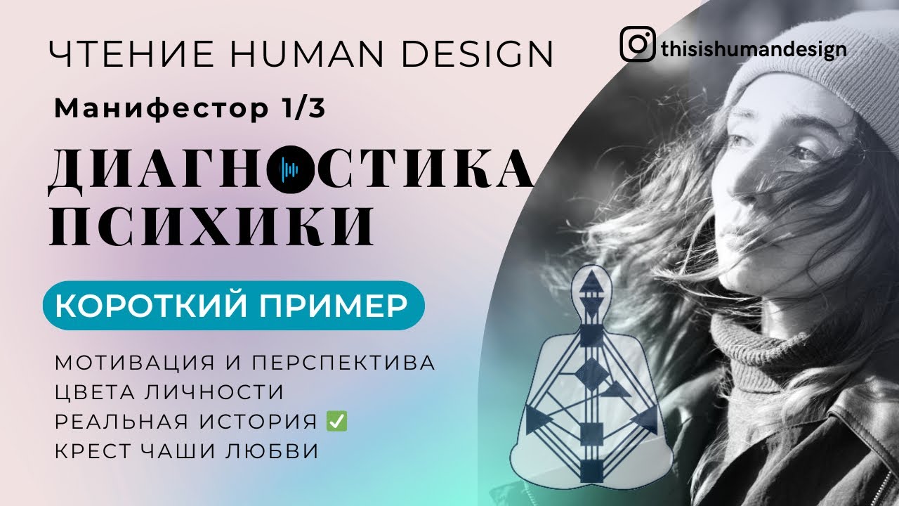 ДИАГНОСТИКА УМА. ПРИМЕР ЧТЕНИЯ❗️Мотивация и перспектива. Селезеночный Манифестор 1/3. Human Design 