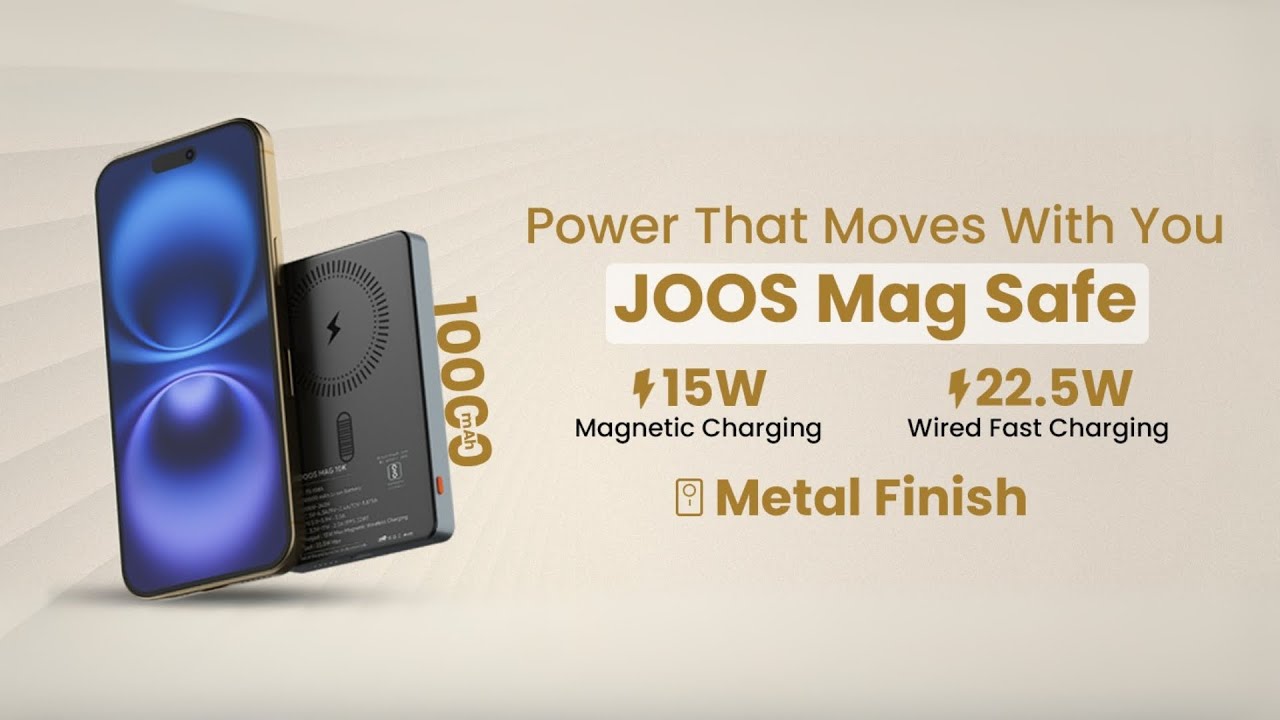 Joos Mag 5K & 10K Wireless Powerbank – Magnetic Fast Charging On-the-Go