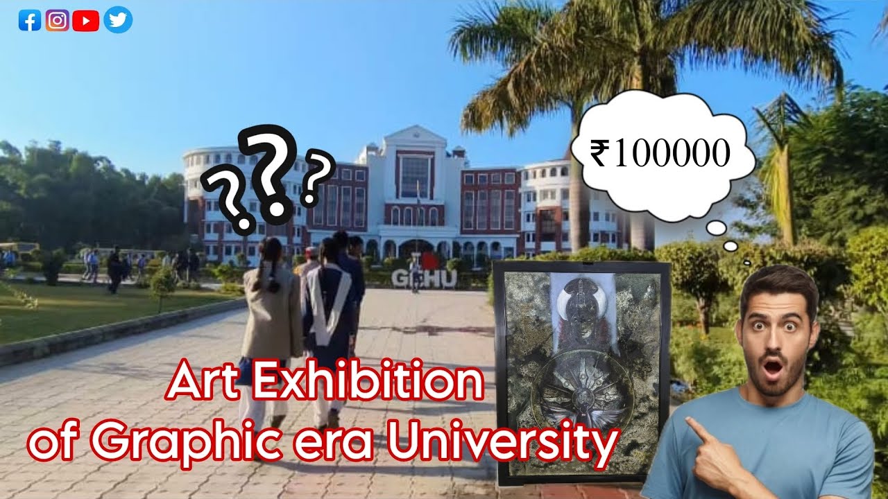 Itni mehngi painting 😱|Art Exhibition of Graphic era University|National Art Exhibition in Dehradun