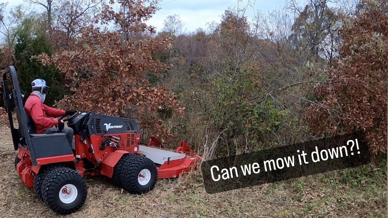 Can the Ventrac Mow Down this Overgrown Brush & Tall Grass with the Tough Cut deck?Part 2 Brush Work