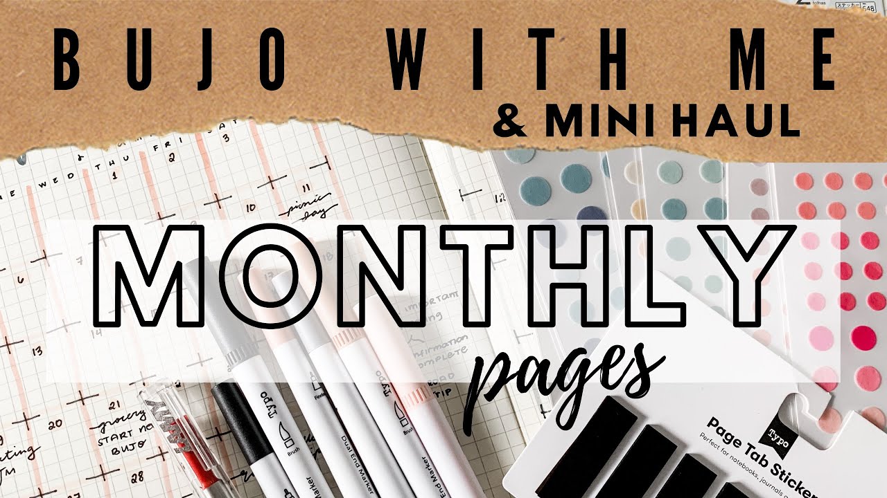 Minimalist Bullet Journal Starting a new BuJo & Haul Daiso, Typo, etc | Monthly Pages | paperjoyph