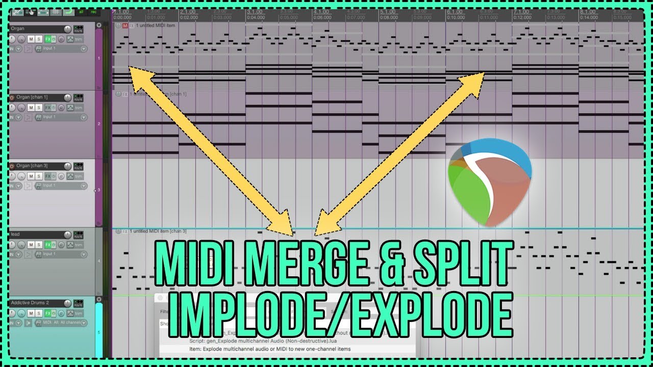 MIDI Merge & Split - Imploding and exploding MIDI Items in REAPER 5