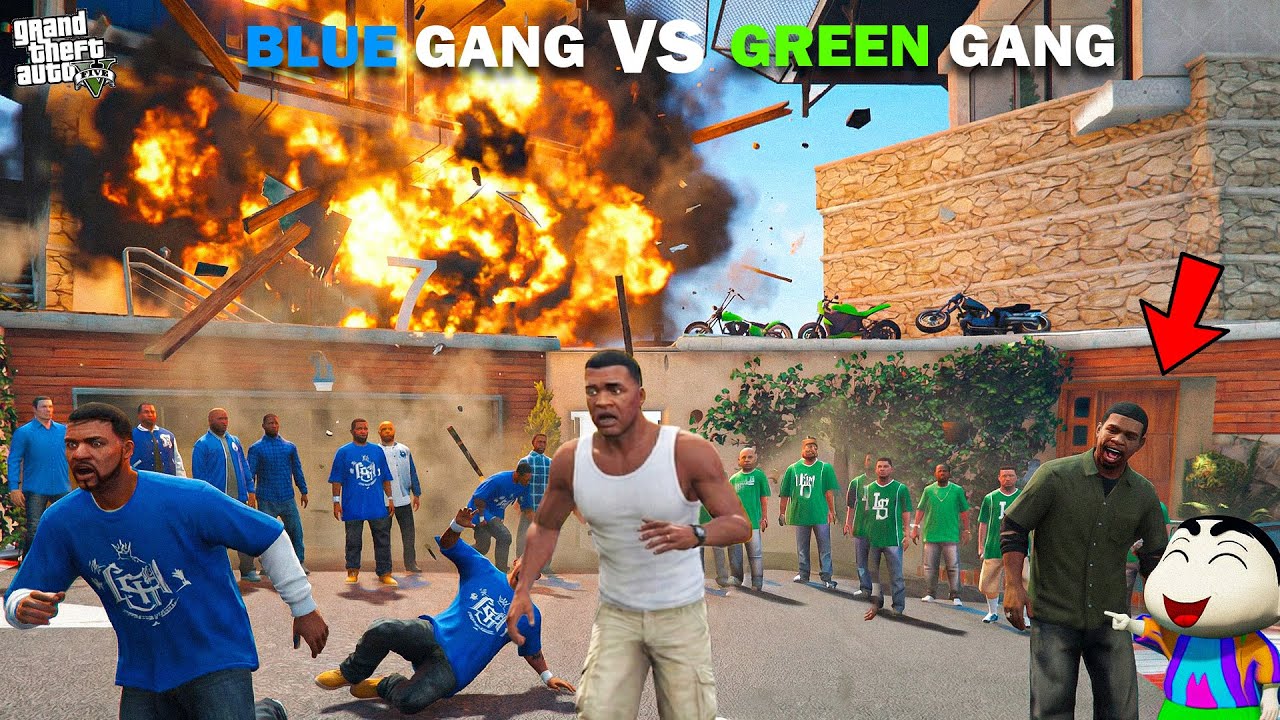 Franklin Blue Gang's Base Destroyed In GTA 5!
