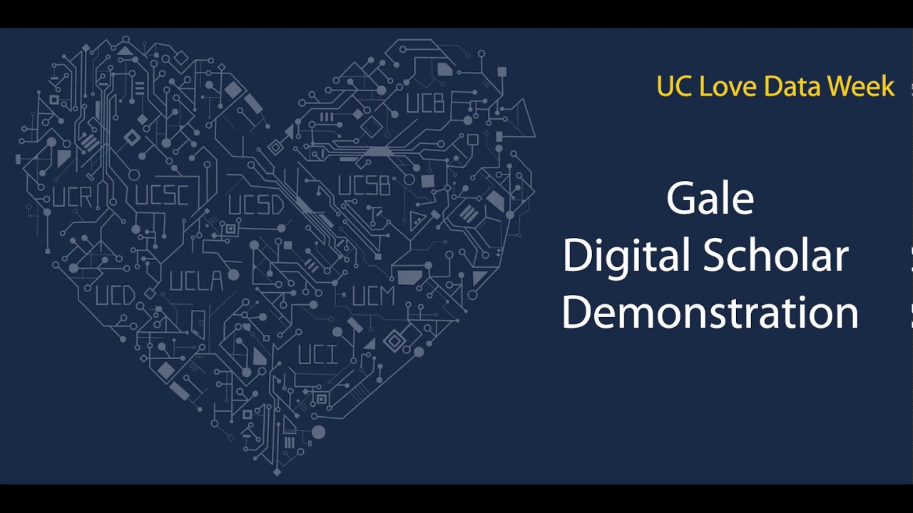 UC Love Data Week 2021: Gale Digital Scholar Demonstration
