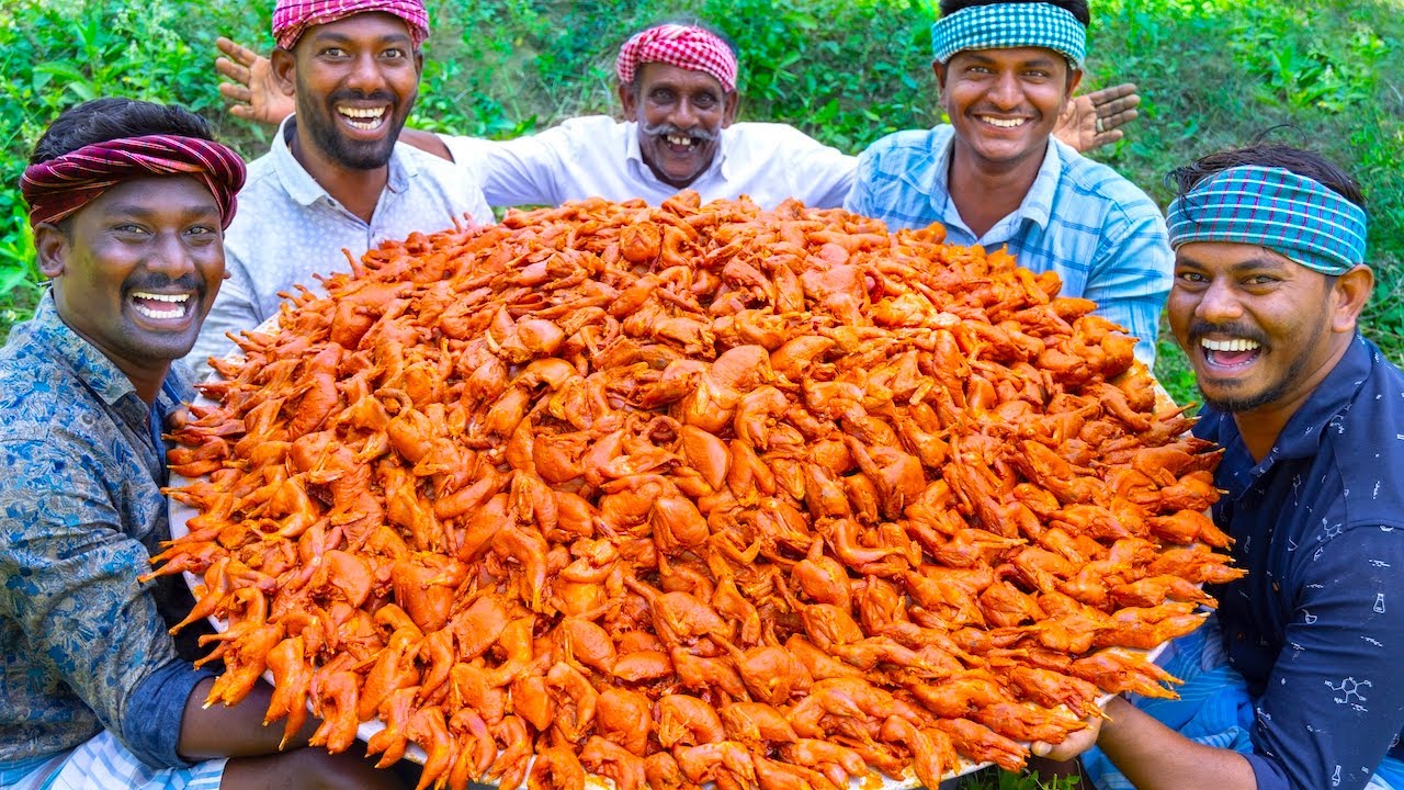 500 QUAIL BIRDS | Cooking Delicious 500 Farm Quails | Making Traditional Quail Curry Recipe
