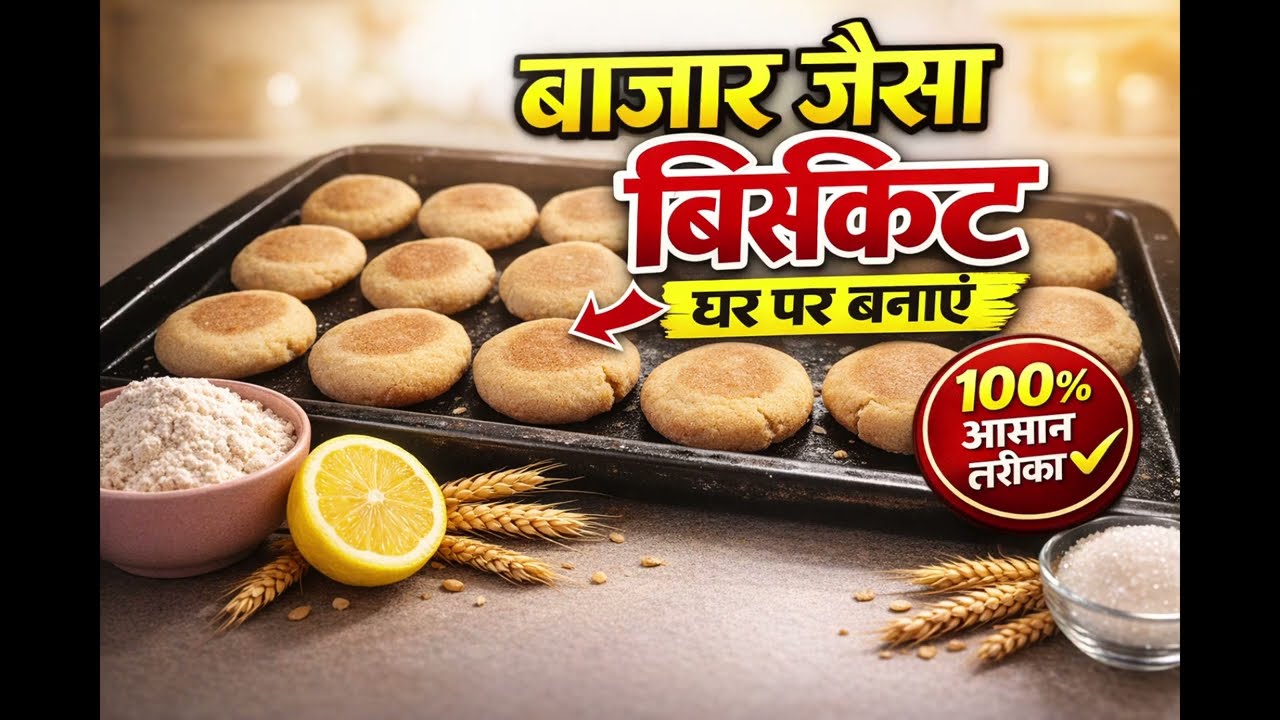 घर के बने देसी घी के बिस्किट 15 मिनट में तैयार