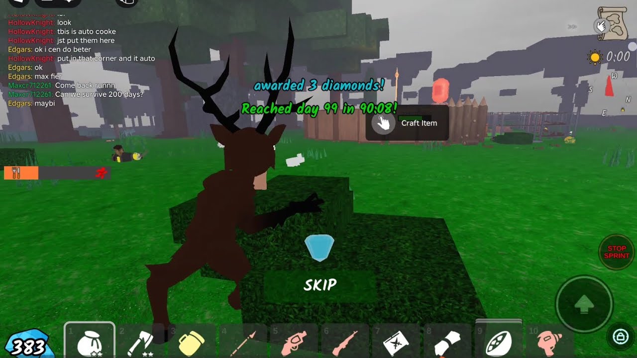 99 Nights in the Forest trying to survive 250 