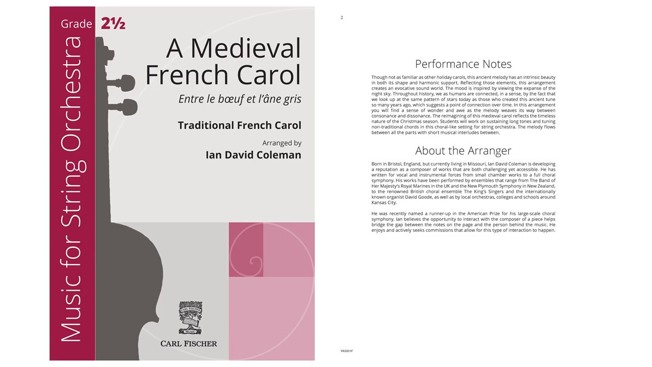 A Medieval French Carol (YAS201) arr. Ian David Coleman