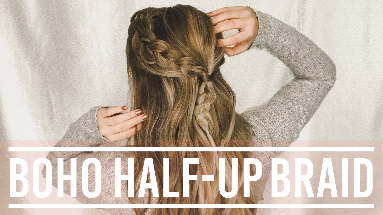 EASY Boho Half Up Braid - LAZY DAY HAIRSTYLE || Hazel Darling
