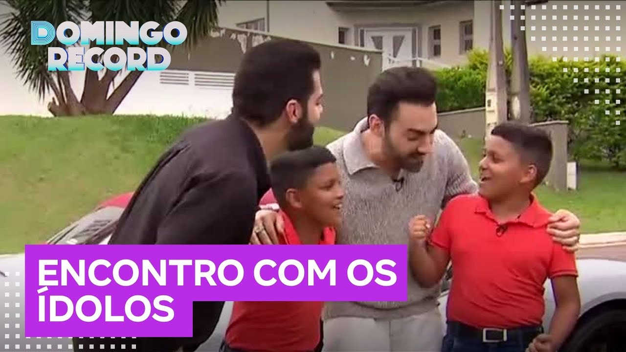 Surpresa! G&ecirc;meos cantores conhecem a dupla sertaneja Guilherme & Benuto