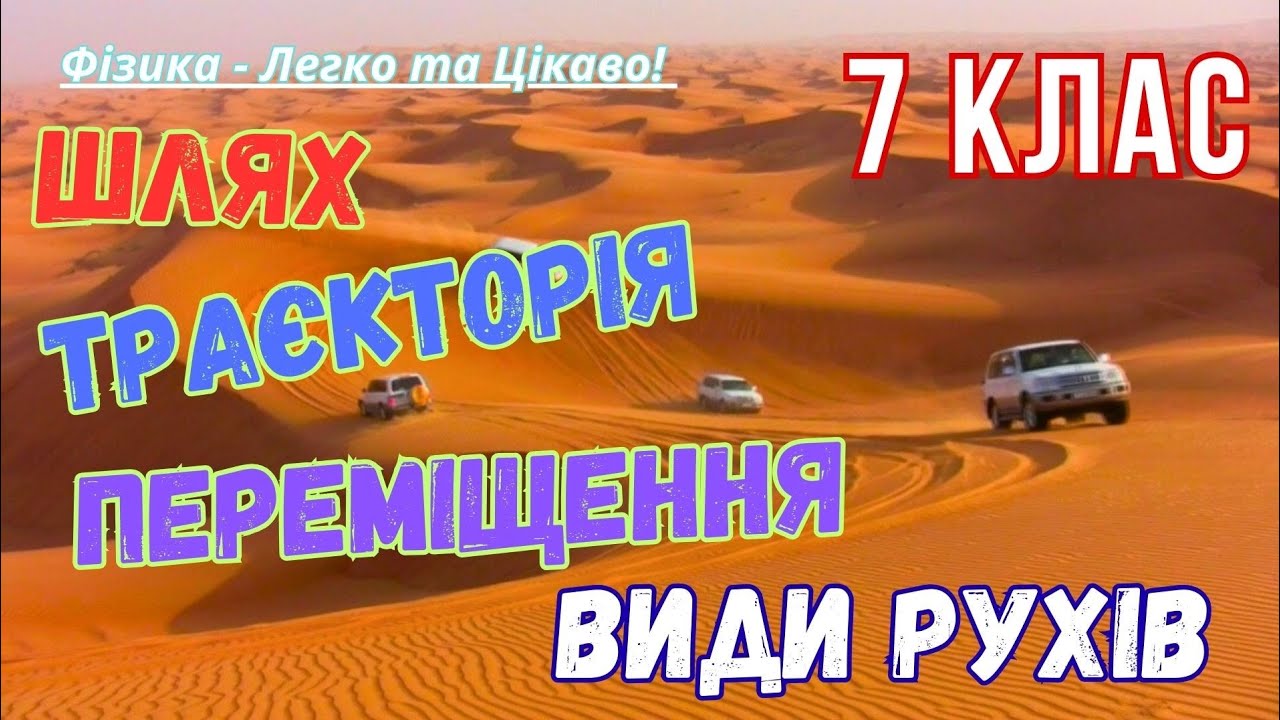 ➡️ Траєкторія, Шлях і Переміщення. Види механічного руху. 7 клас | Фізика - Легко та Цікаво! 