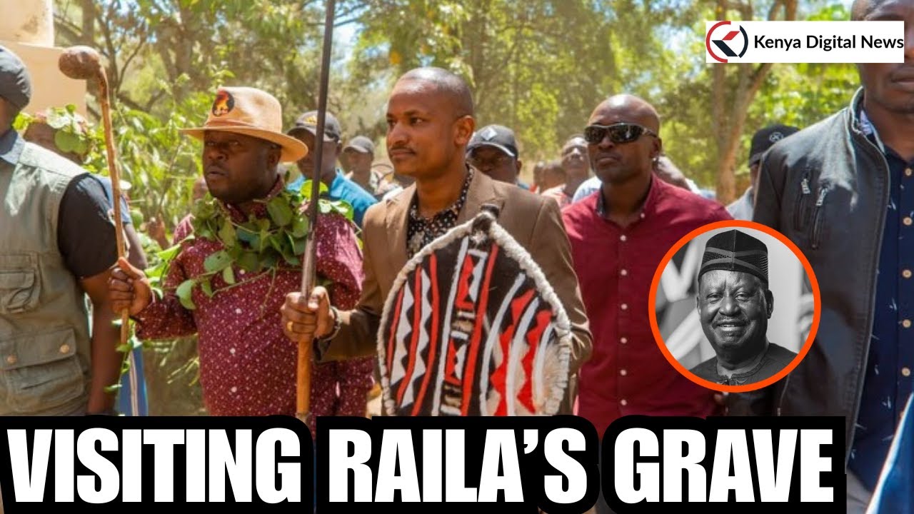 Babu Owino finally visits Raila Odinga's grave at Kang'o Ka Jaramogi, Bondo, Siaya County!!