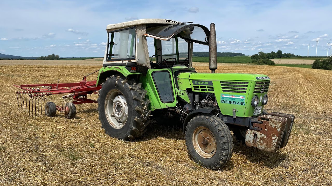 [Let´s Drive] Deutz D5206 mit Pöttinger TOP 420N beim Gerstenstroh Schwaden | Gopro | Sound | 4k