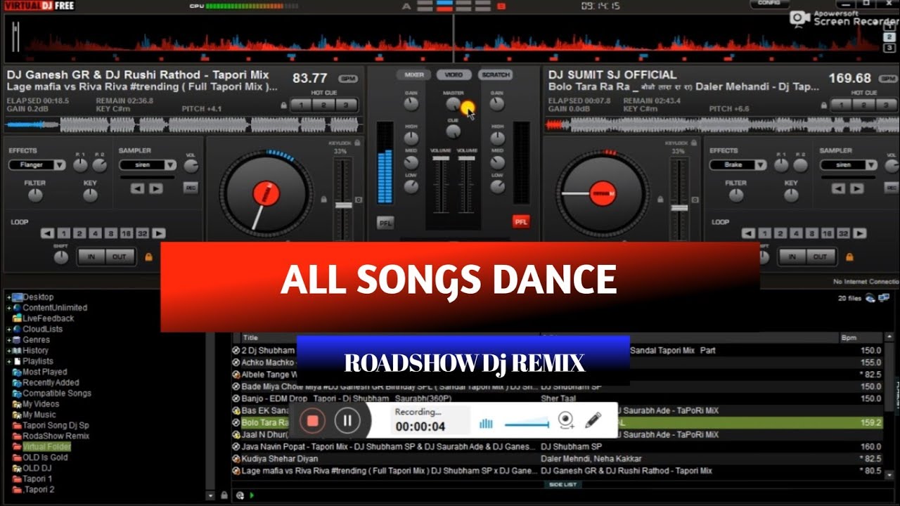 ALL SONGS DANCE ROADSHOW || Tapori Dj Remix || SR Dj SKN 