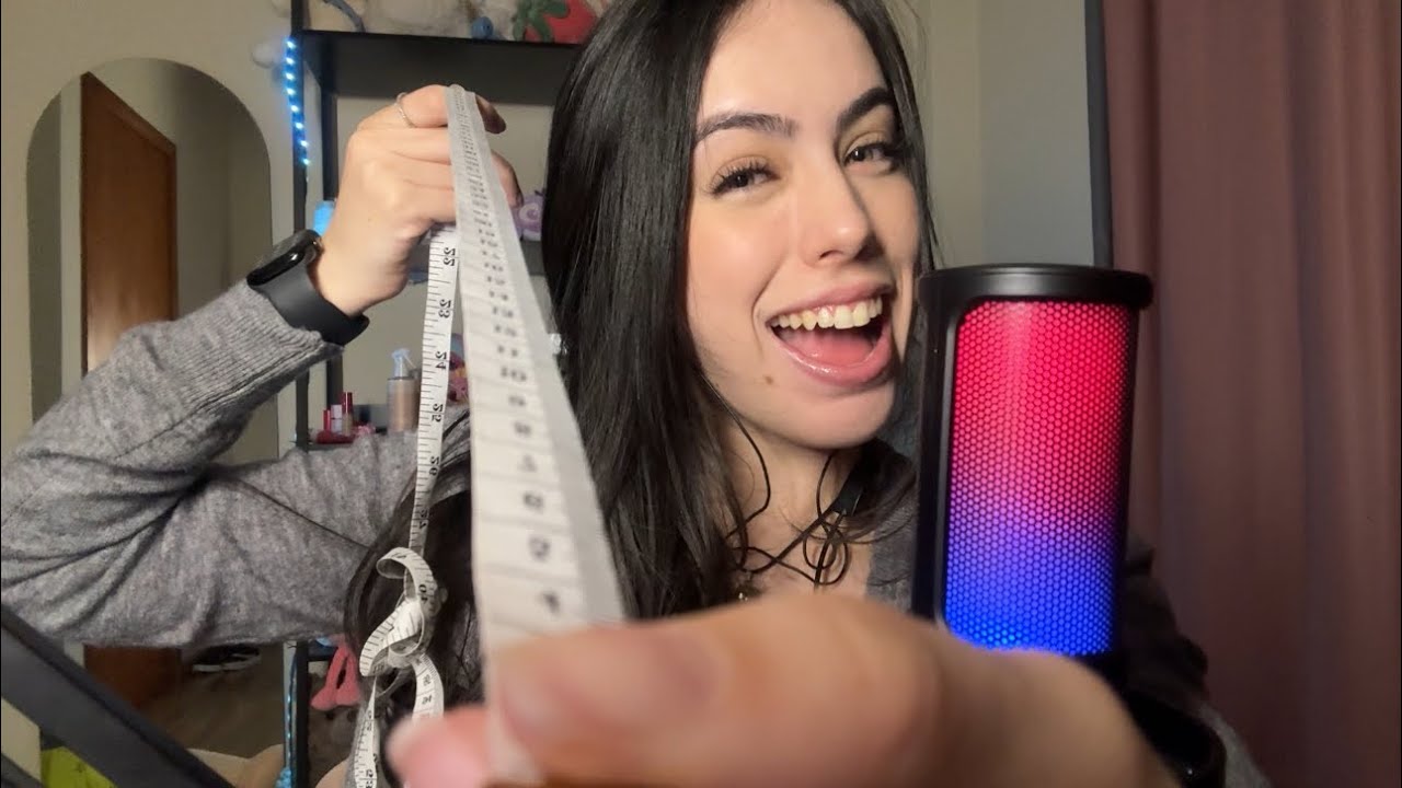 ASMR- TIRANDO SUAS MEDIDAS! (Sons de boca e sons de fita) 