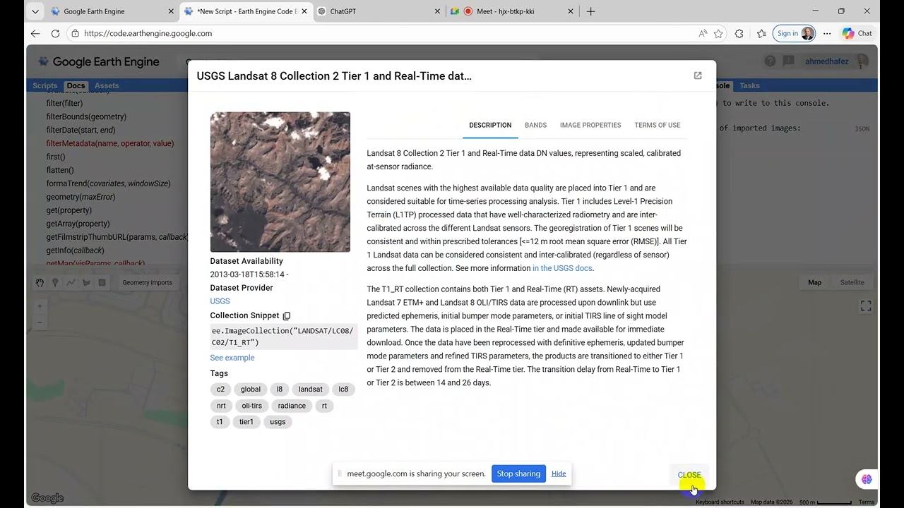 How to import images from Satellite and how to show them at certain period on certain location