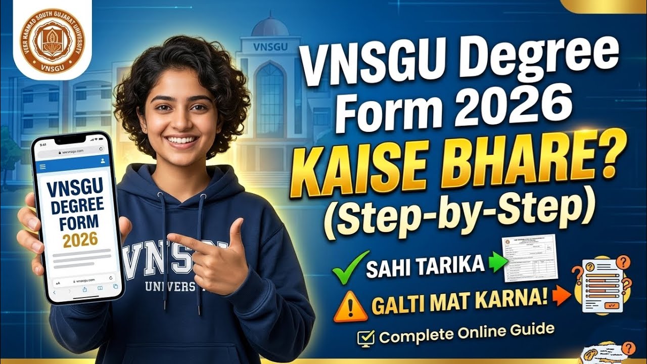 VNSGU Degree Form 2026: Easy Steps.