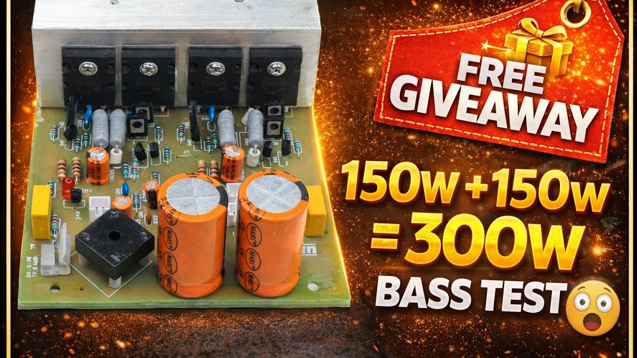 300W Amplifier Board 😲 Bass Test | Free Giveaway 🎁 #Amplifier #jbl #bass 