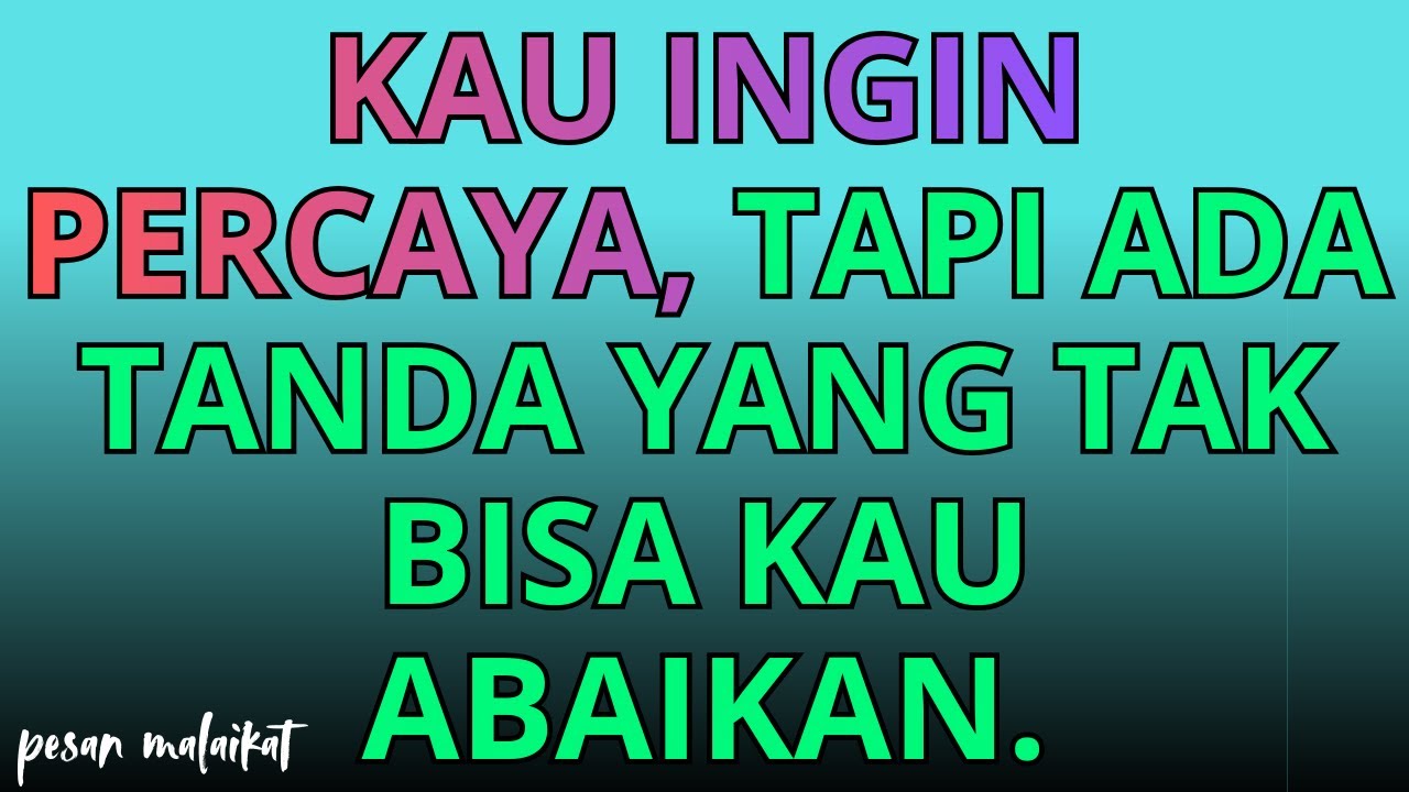 💌Kau ingin percaya, tapi ada tanda yang tak bisa kau abaikan.