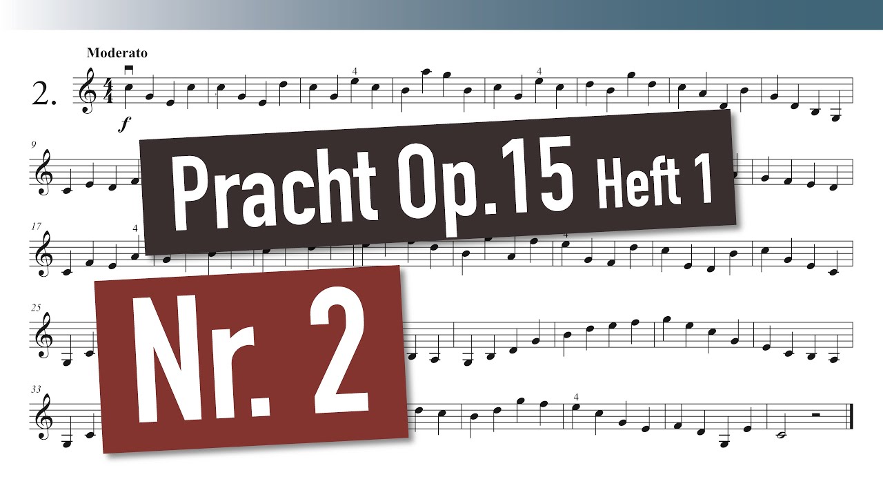 Robert Pracht - Neue Violin Etüden Op. 15 (Heft 1) - Nr. 2