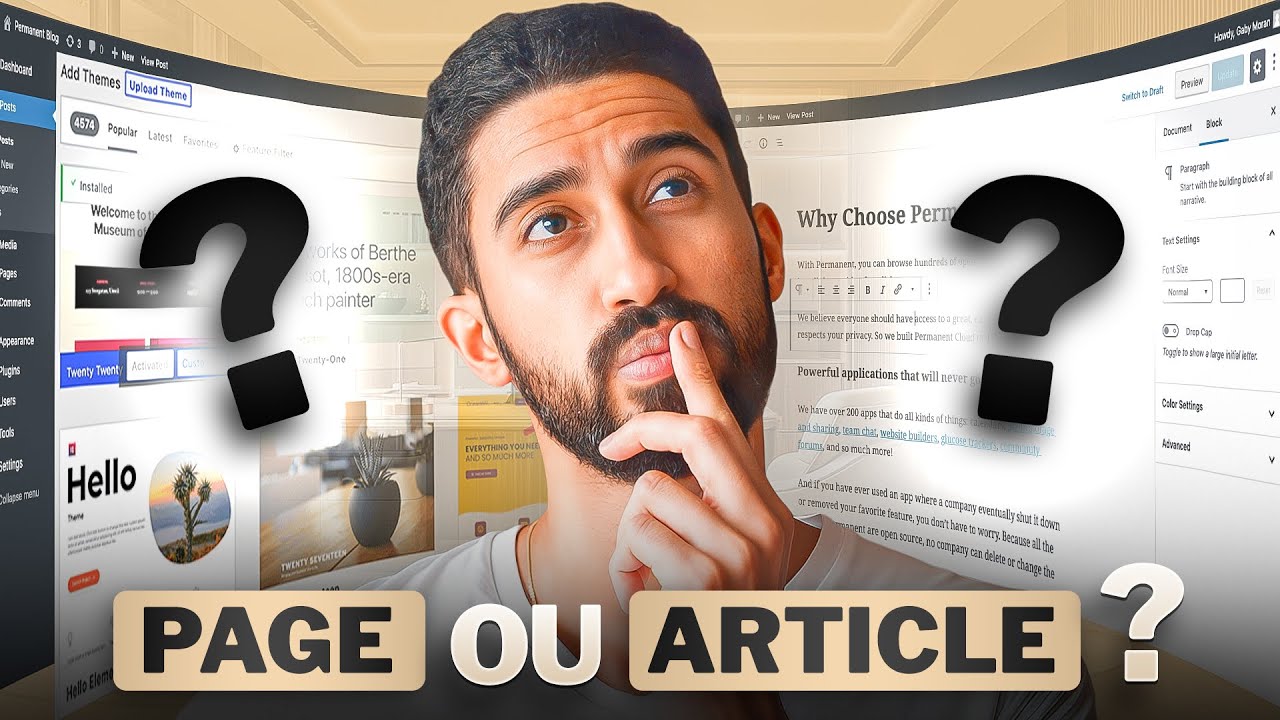 Article ou page dans WordPress ? (3 m&eacute;thodes)