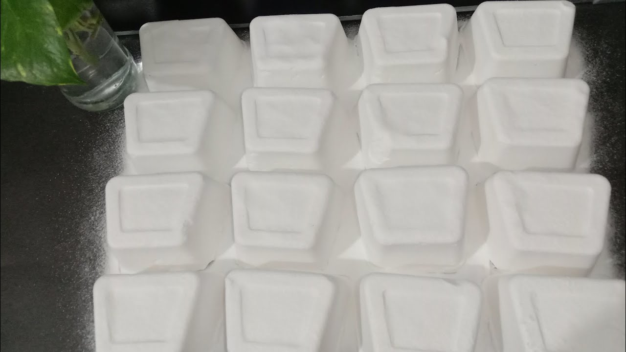 Asmr video || square ⬛⬜ shapes ☺️ Baking soda crunchy.