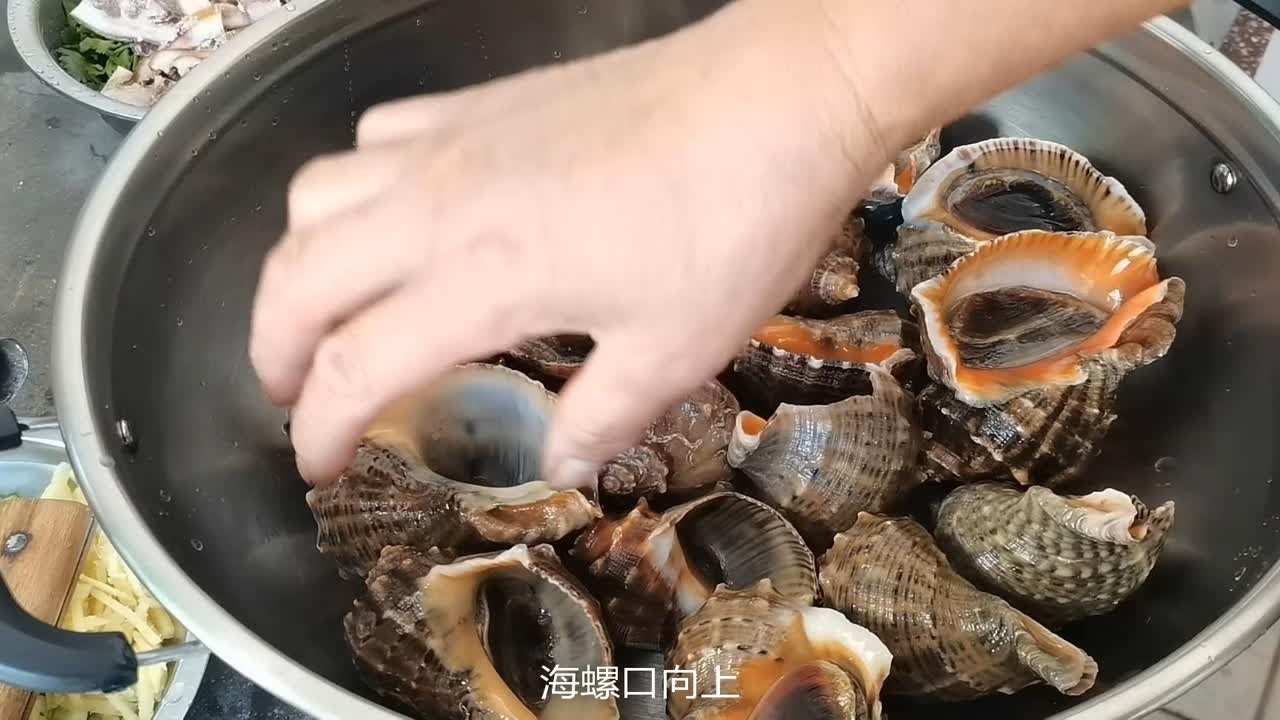 煮海螺，凉水煮还是开水煮？海鲜贩子教你正确方法，鲜嫩脆爽，鲜