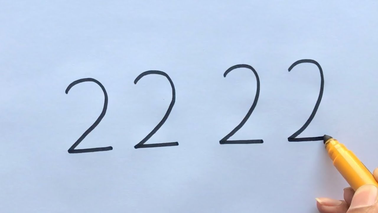 How to Draw Love Birds from numbers 2222