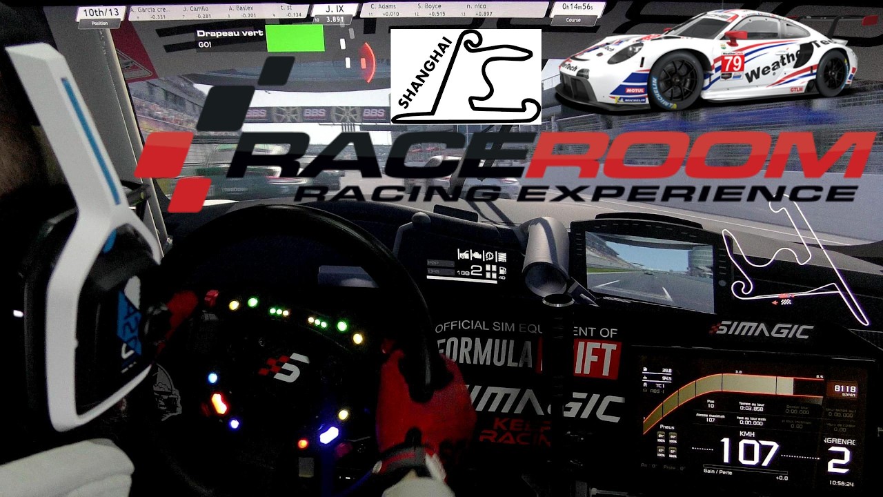 RaceRoom Porsche 911 RSR 2019 GTE à Shanghai | Full Immersive Onboard Race (No Commentary)