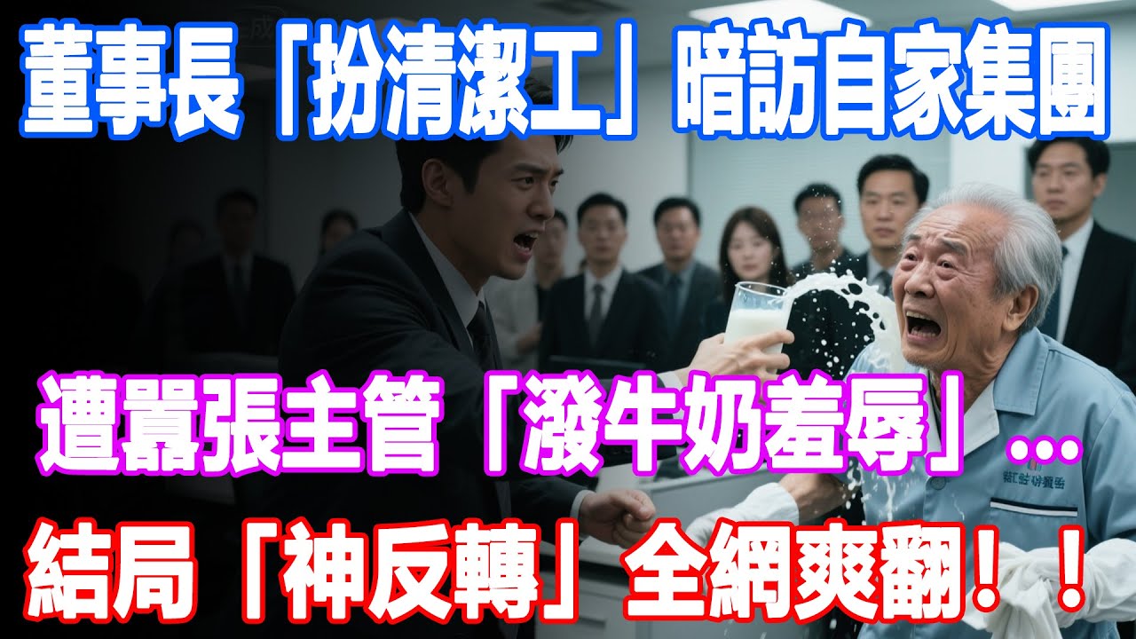 董事長「扮清潔工」暗訪自家集團！遭囂張女主管「潑牛奶羞辱」…下一秒他「真實身分曝光」全場腿軟！#爽文 #情感#故事#故事分享#正能量#親情#故事頻道