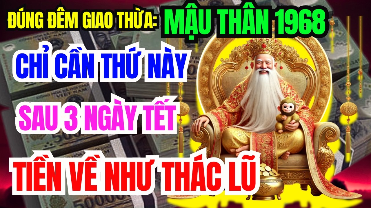 Tuổi Mậu Thân 1968 Đúng Đêm Giao Thừa Lén Làm 7 Việc Này – Ông Trời Mở Phước, Sẽ giàu To Đổi Đời!