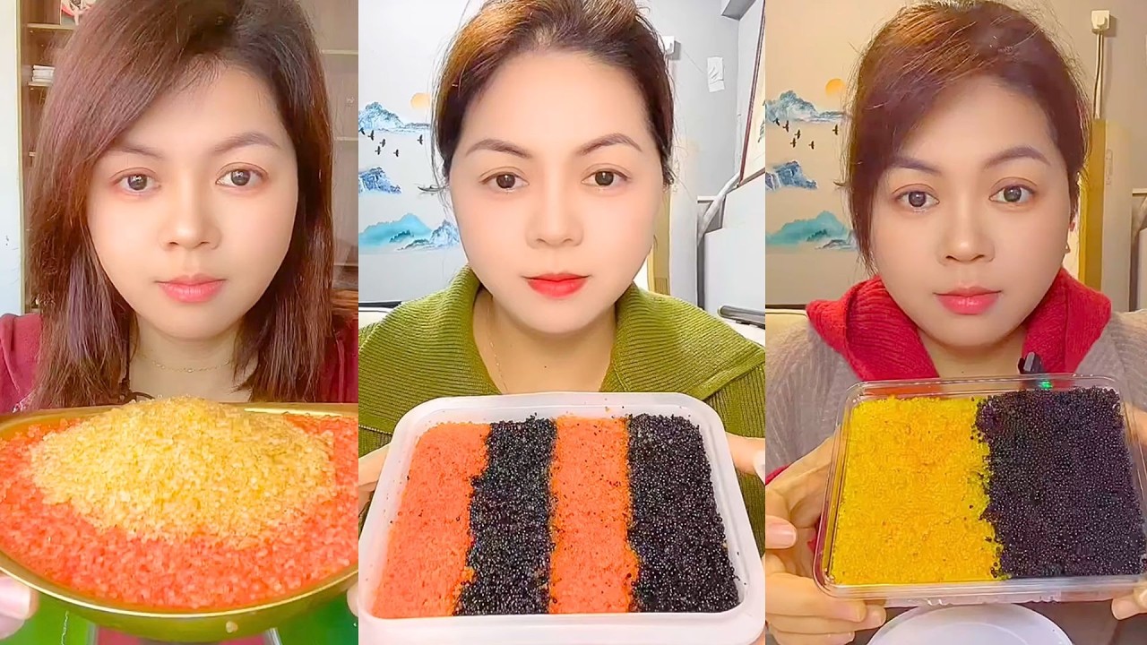 Colorful Roe Tasting Mukbang | Orange, Black & Golden Fish Eggs